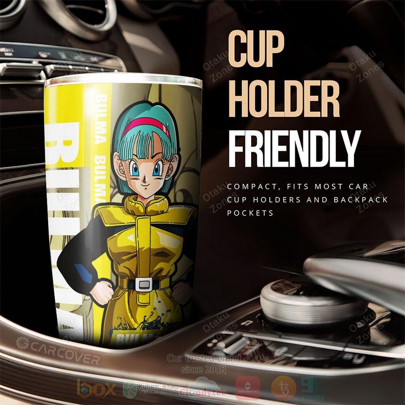 Bulma Dragon Ball Yellow Anime Tumbler 1
