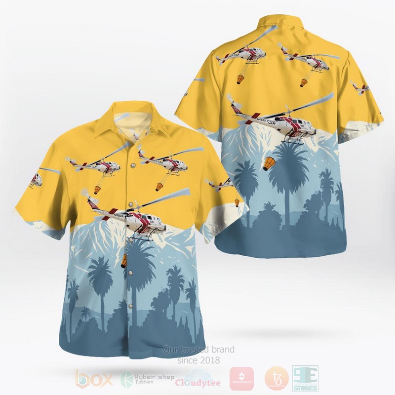 CAL FIRE Aviation Management Program UH 1H Super Huey Hawaiian Shirt