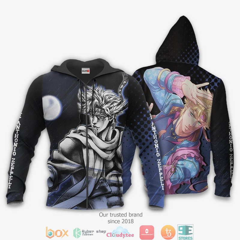 Caesar Anthonio Zeppeli JJ Adventures Anime 3d Hoodie, Bomber jacket 1 Caesar Anthonio Zeppeli JJ Adventures Anime 3d Hoodie Bomber jacket