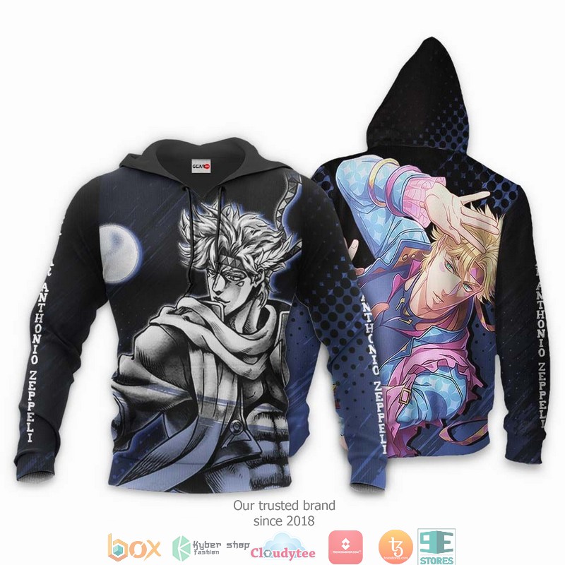 Caesar Anthonio Zeppeli JJ Adventures Anime 3d Hoodie, Bomber jacket 3 Caesar Anthonio Zeppeli JJ Adventures Anime 3d Hoodie Bomber jacket 1 2