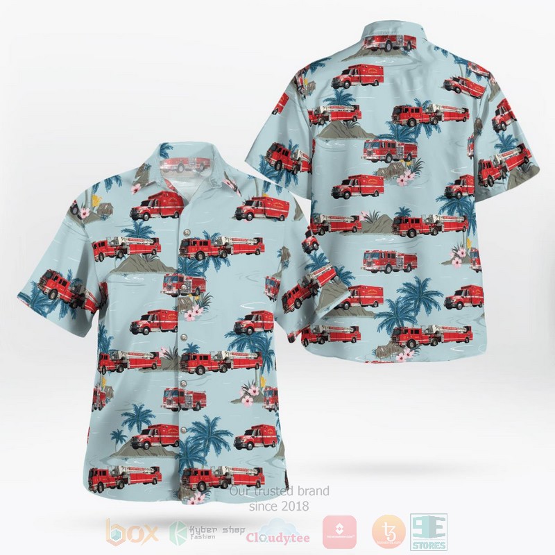 BEST California, Long Beach Fire Department 3D Aloha Shirt word1
