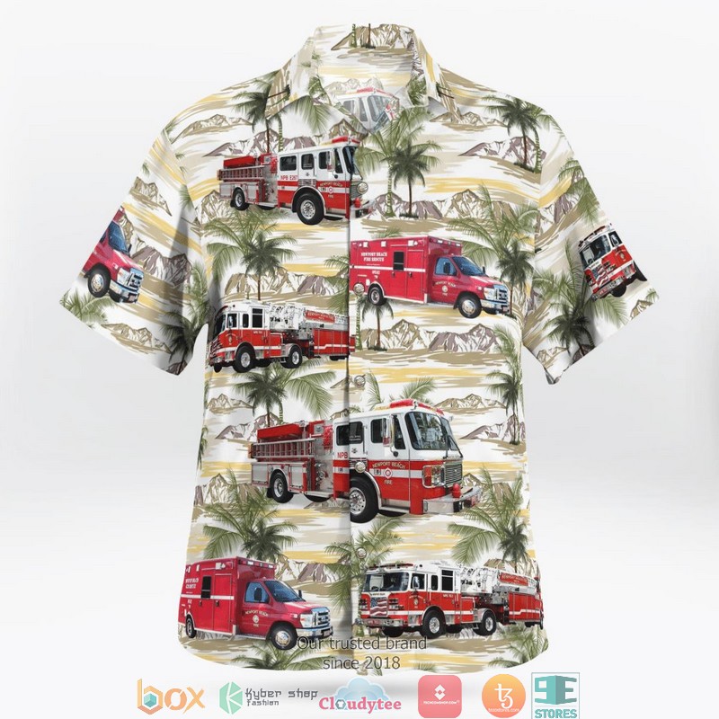 NEW California Newport Beach Fire Department Hawaii Shirt 2