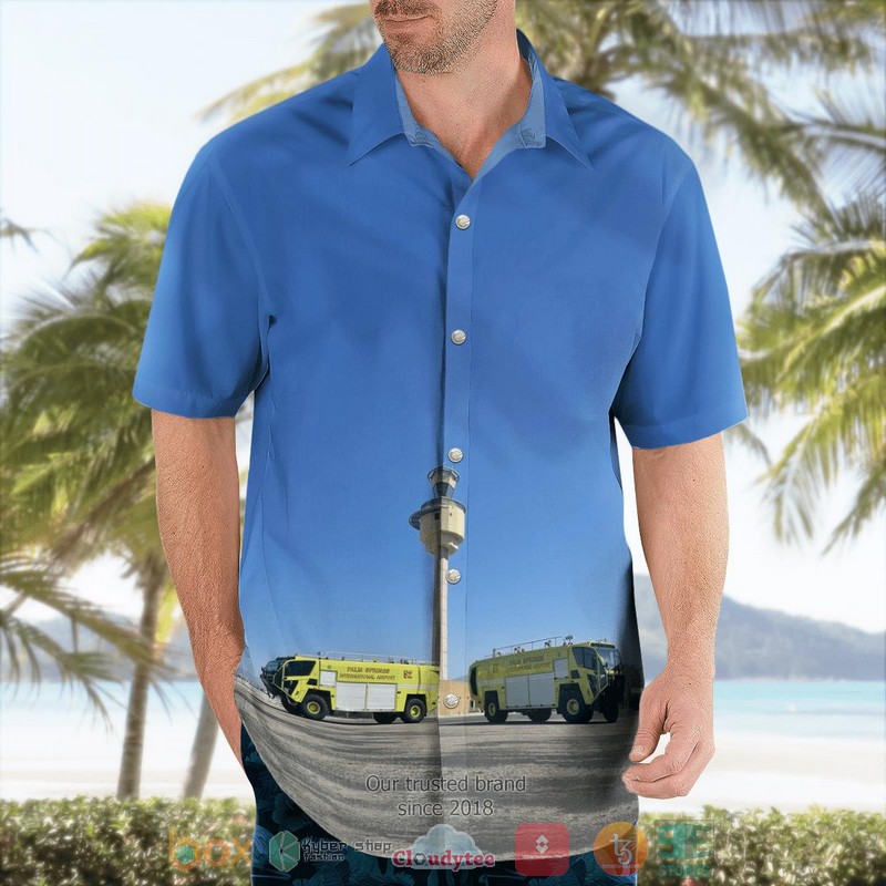 California Palm Springs International Airport ARFF Hawaiian Shirt word1