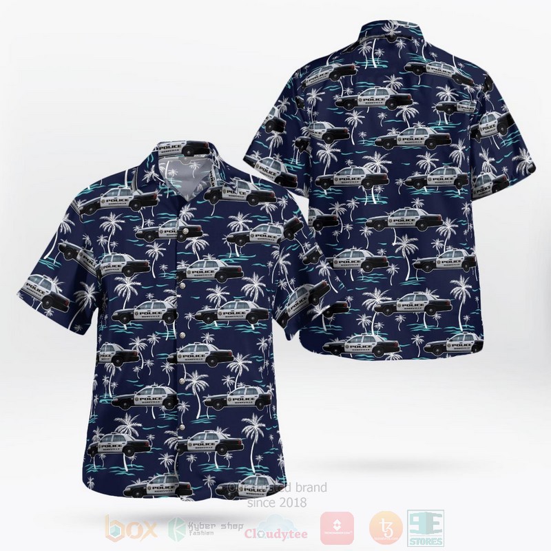 California Roseville Police Department Vehicle Hawaiian Shirt