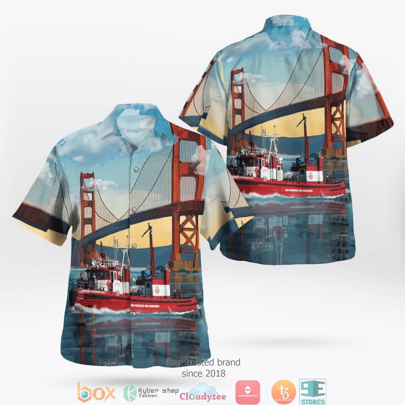 California San Francisco Fire Department Phoenix Fireboat Hawaii 3D Shirt