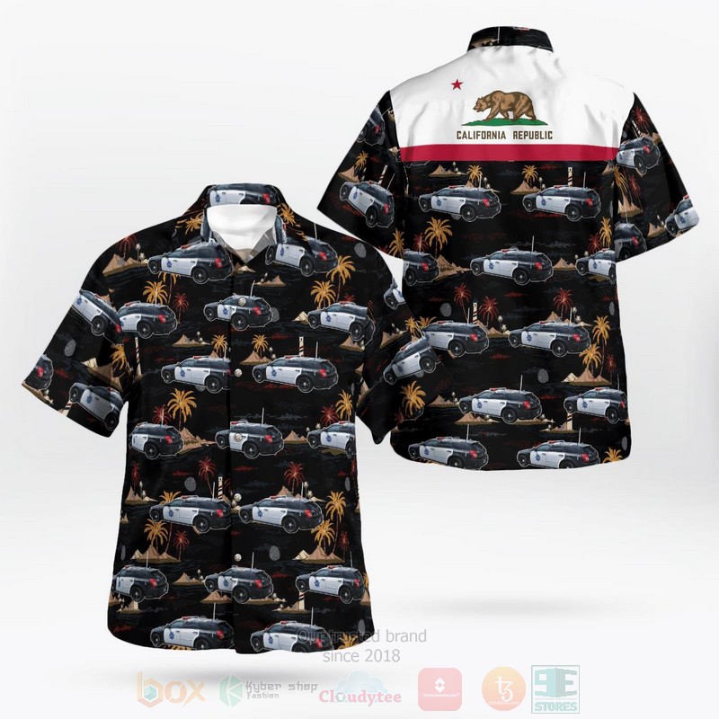 California San Francisco Police Car Hawaiian Shirt