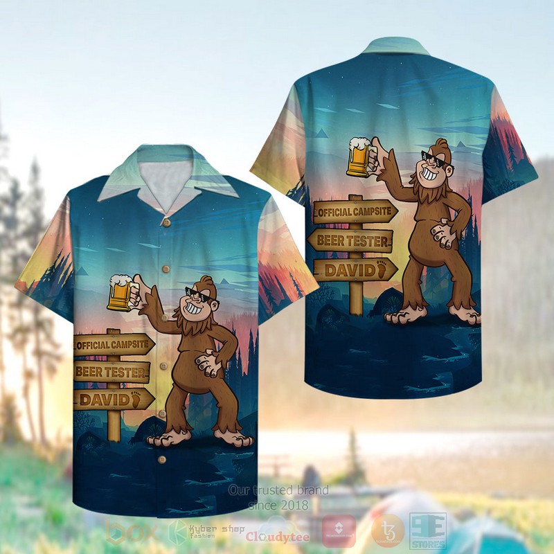 BEST Camping Bigfoot Official Campsite Beer Tester Custom Name 3D Aloha Shirt 2 BEST Camping Bigfoot Official Campsite Beer Tester Custom Name 3D Aloha Shirt word3