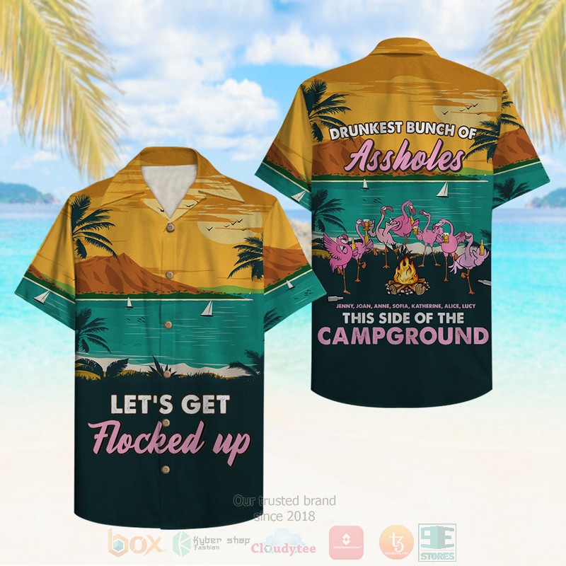 BEST Camping Flamingo Drunkest Bunch Of Assholes Island 3D Aloha Shirt 3 BEST Camping Flamingo Drunkest Bunch Of Assholes Island 3D Aloha Shirt word2