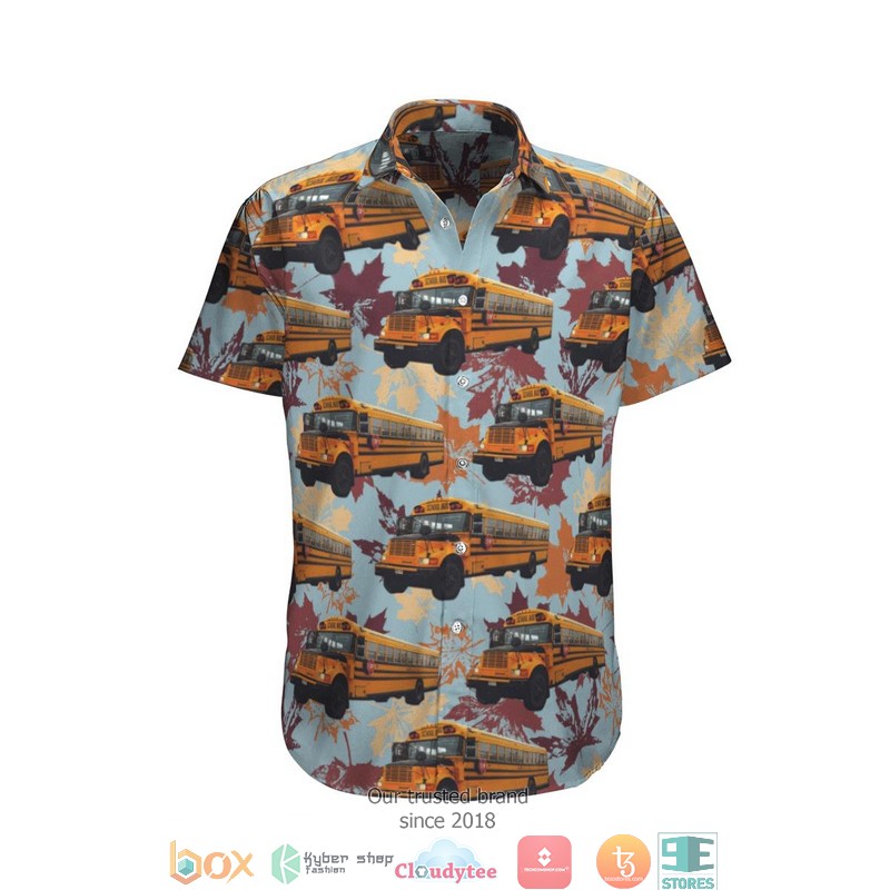 Canadian School Bus Blue Limited Hawaiian Shirt 6 Canadian School Bus Blue Limited Hawaiian Shirt word1