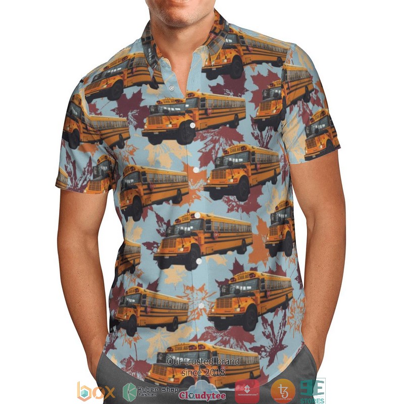 Canadian School Bus Blue Limited Hawaiian Shirt 2 Canadian School Bus Blue Limited Hawaiian Shirt word2