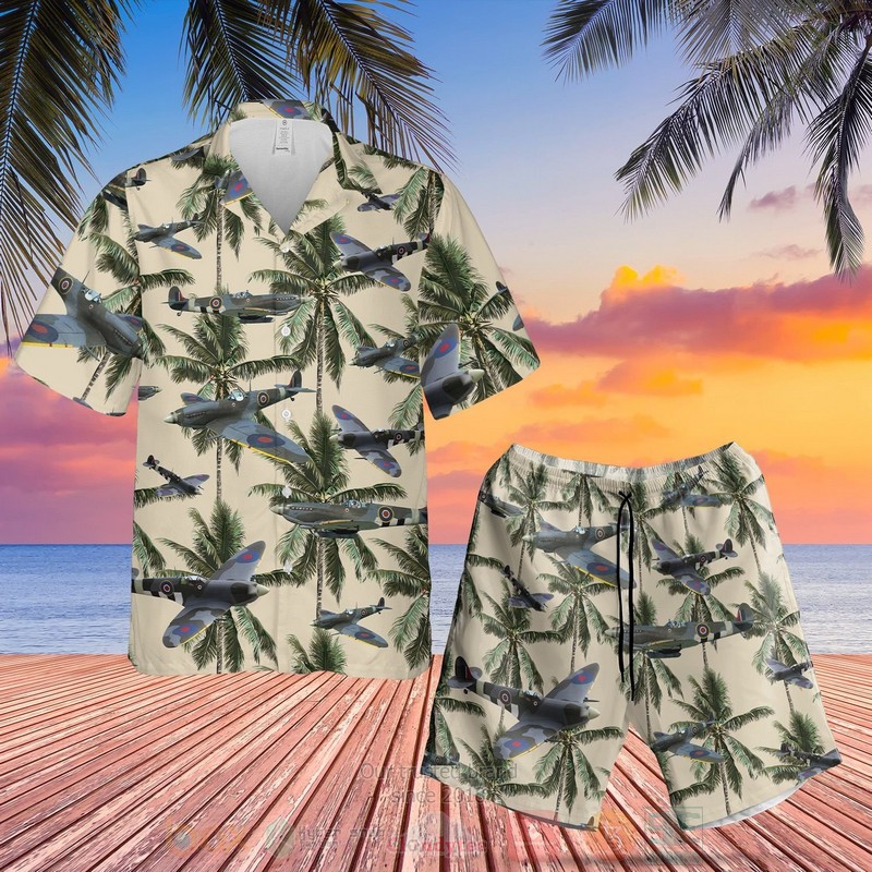 Canadian Supermarine Spitfire Hawaiian Shirt Short