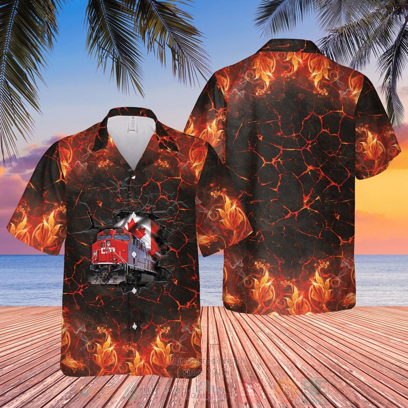 Canadian Train Driver Locomotive 2 Red Hawaiian Shirt