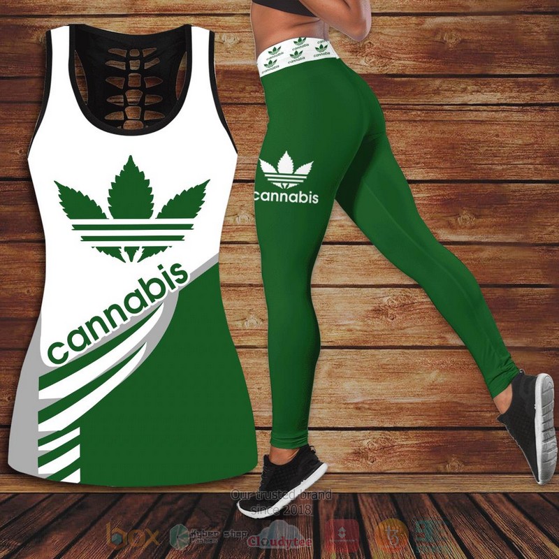 Cannabis Green Tank Top and Leggings