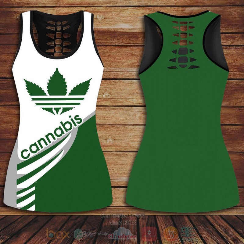 Cannabis Green Tank Top and Leggings 1