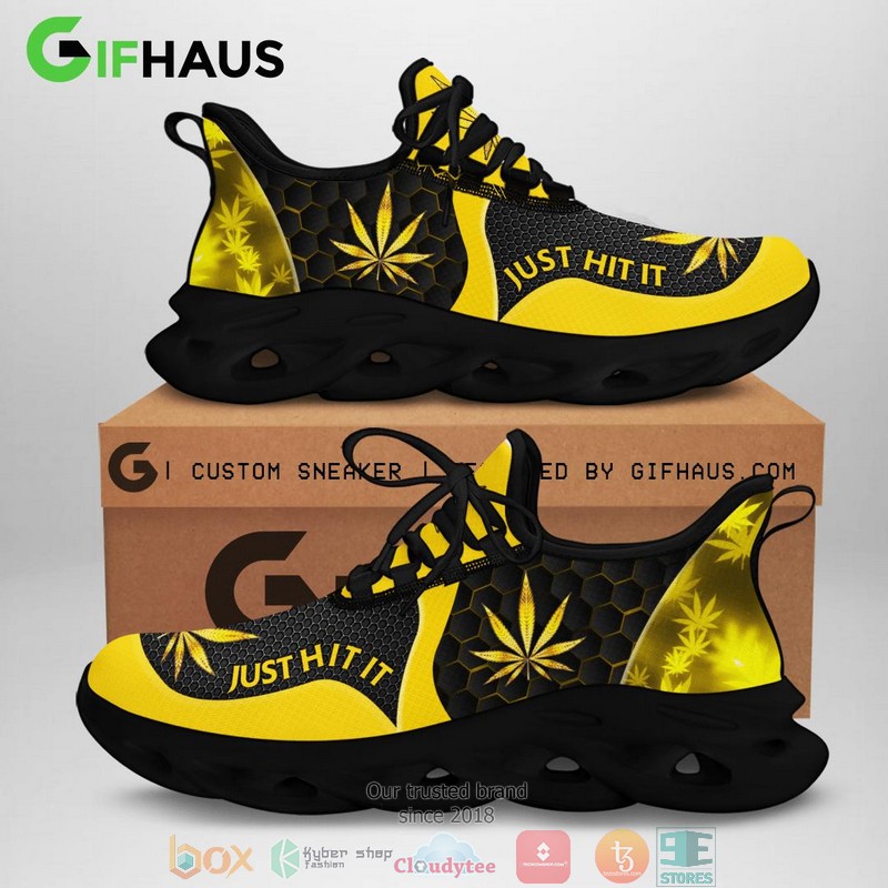 Cannabis Nike Just Hit It Hive yellow Clunky max soul shoes