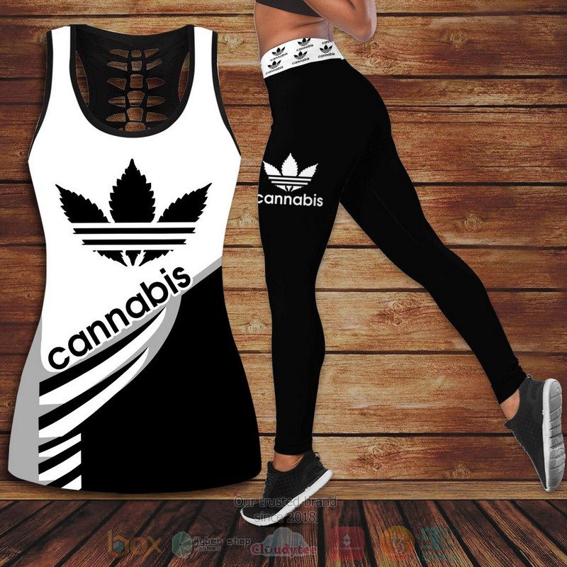 BEST Cannabis Leggings, Tank Top 3 Cannabis Tank Top and Leggings 1 2