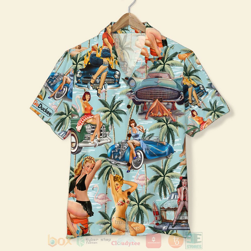 BEST Car Pinup Girl 3D Aloha Shirt, Short-Pants 2 BEST Car Pinup Girl 3D Aloha Shirt, Short-Pants word2