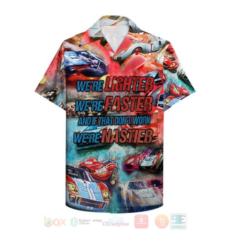 BEST Car Racing We're Lighter We're Faster 3D Aloha Shirt word3