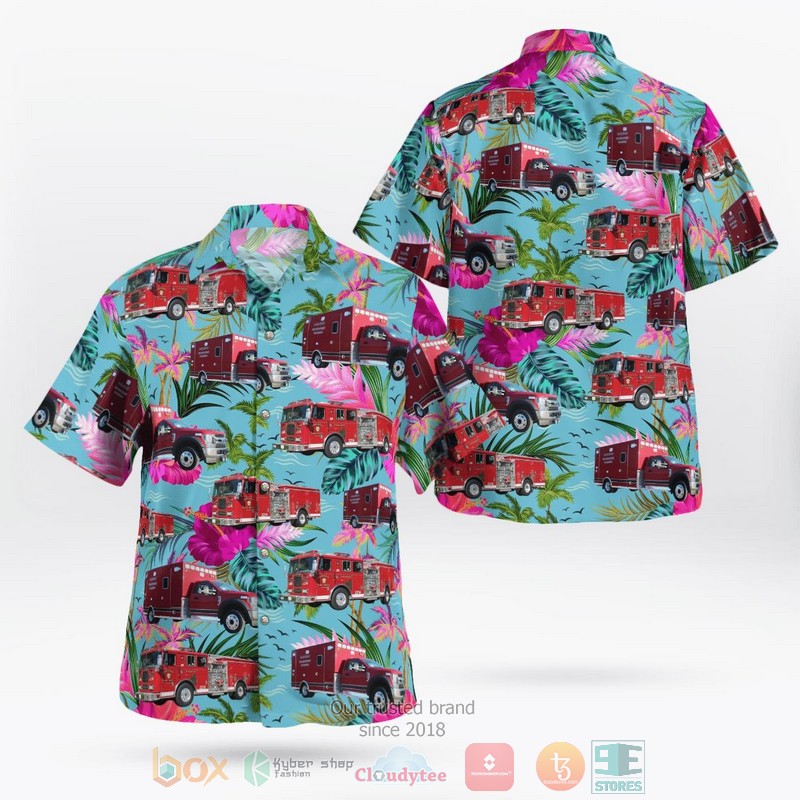 Carlsbad California Carlsbad Fire Department Hawaiian Shirt