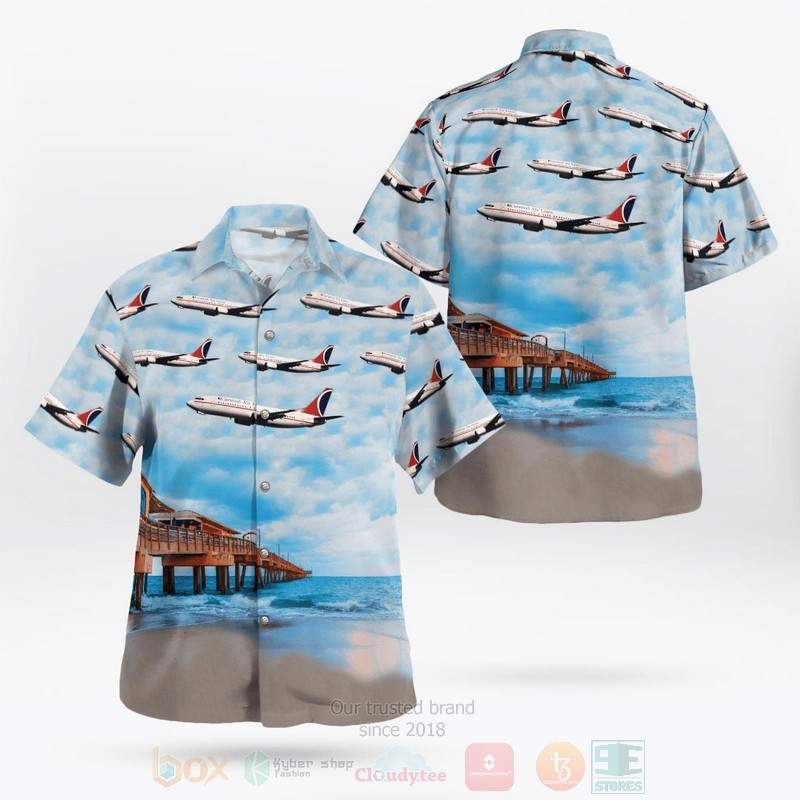 BEST Carnival Air Lines Boeing 737-400 3D Aloha Shirt 1 Carnival Air Lines Boeing 737 400 Hawaiian Shirt