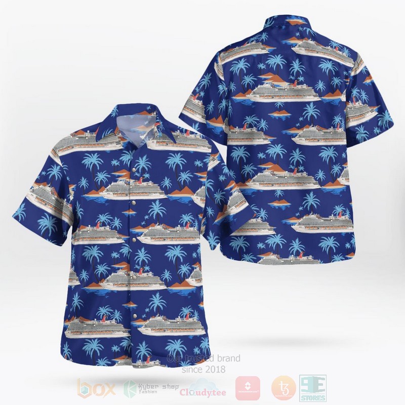 BEST Carnival Cruise Line Carnival Panorama 3D Aloha Shirt