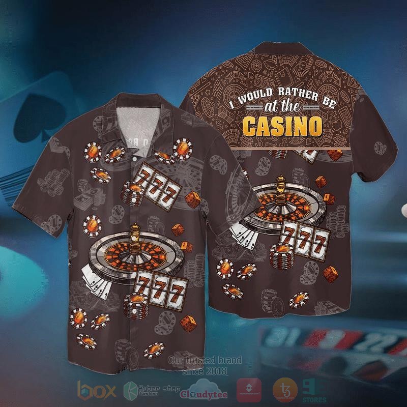 Casino Lover I Would Rather Be At The Casino Short Sleeve Hawaiian Shirt