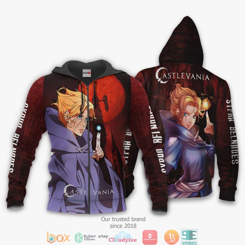 Castlevania Sypha Belnades Anime Merch 3d Hoodie, Bomber jacket 12 Castlevania Sypha Belnades Anime Merch 3d Hoodie Bomber jacket