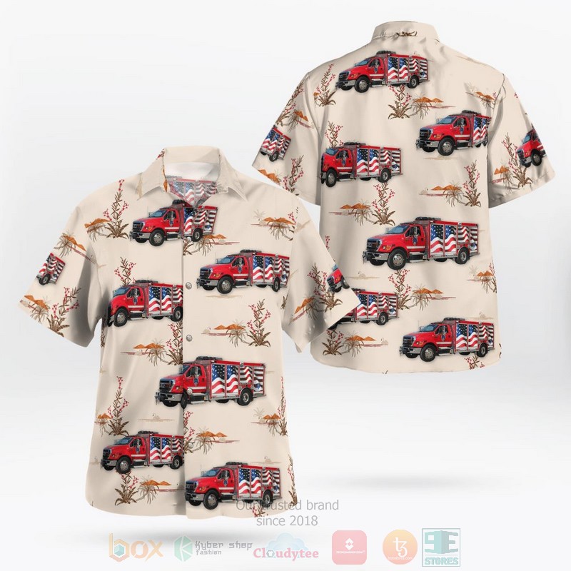 BEST Cecilia, Hardin County, Kentucky, Kentucky 86 Fire Department Rescue 8082 3D Aloha Shirt word2