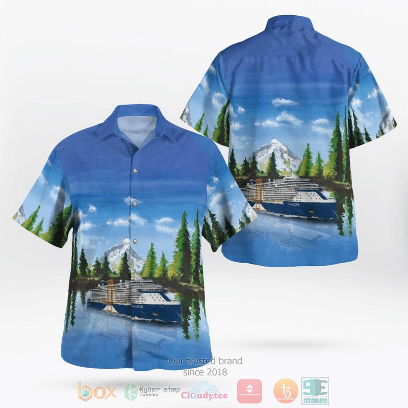 Celebrity Cruises Celebrity Edge Cruise Ship Hawaiian Shirt