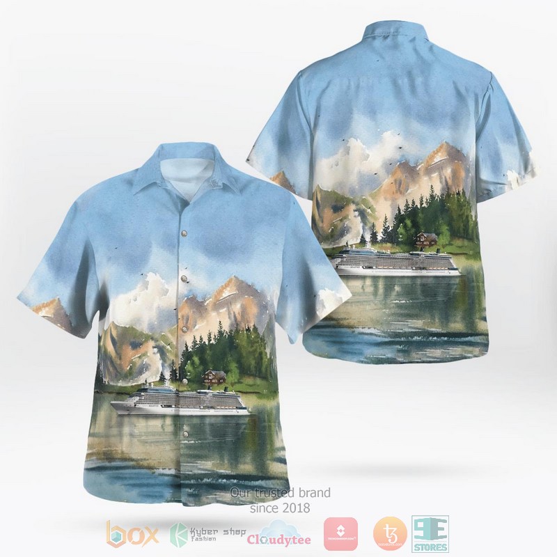 Celebrity Cruises Celebrity Solstice Cruise Ship Hawaiian Shirt