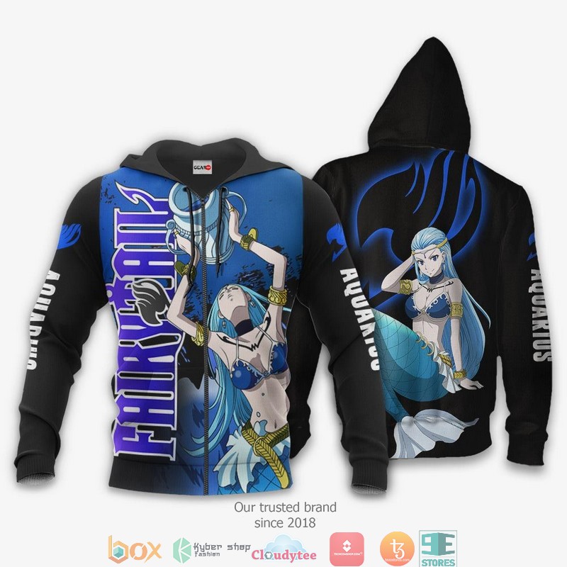 Celestial Aquarius Fairy Tail Anime Merch 3d Hoodie Bomber jacket