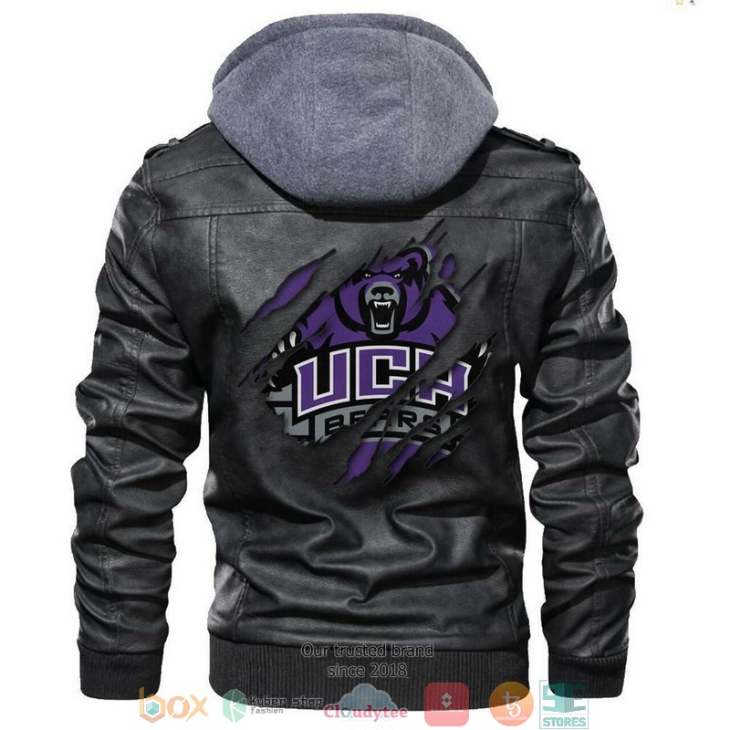 Central Arkansas Bears NCAA Black Leather Jacket