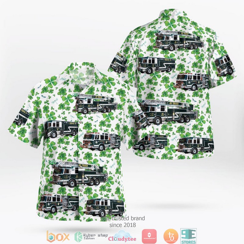 Chambersburg Pennsylvania Franklin Fire Company St Patrick's Day Hawaiian Shirt word2
