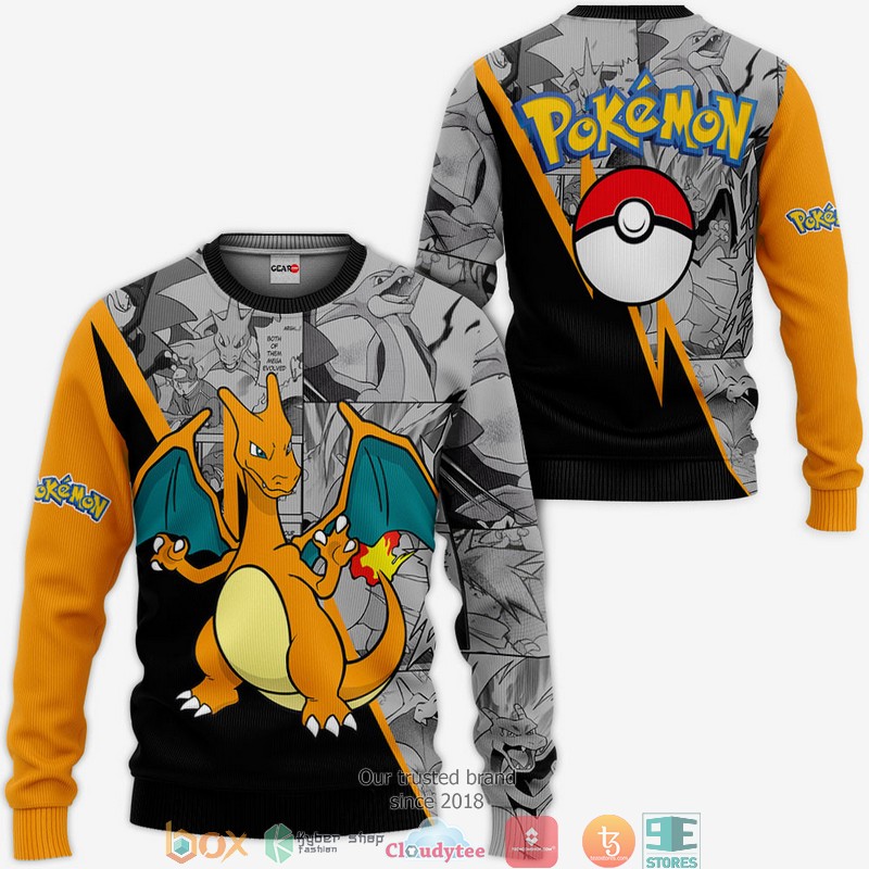 Charizard Anime Pokemon Merch Mix Manga 3d Hoodie, Bomber jacket 2 Charizard Anime Pokemon Merch Mix Manga 3d Hoodie Bomber jacket 1