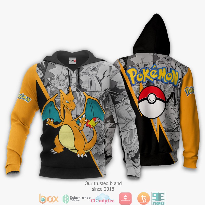 Charizard Anime Pokemon Merch Mix Manga 3d Hoodie, Bomber jacket 3 Charizard Anime Pokemon Merch Mix Manga 3d Hoodie Bomber jacket 1 2