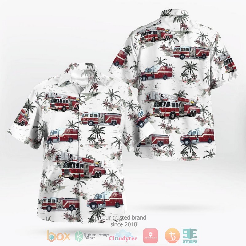 Charlotte County Florida Charlotte County Fire & EMS Hawaiian Shirt word3
