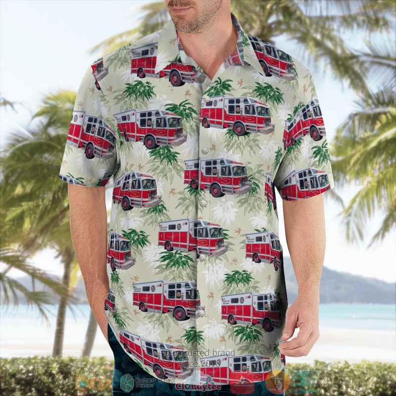 NEW Charlotte North Carolina Charlotte Fire Department HazMat 1 Hawaii Shirt word1