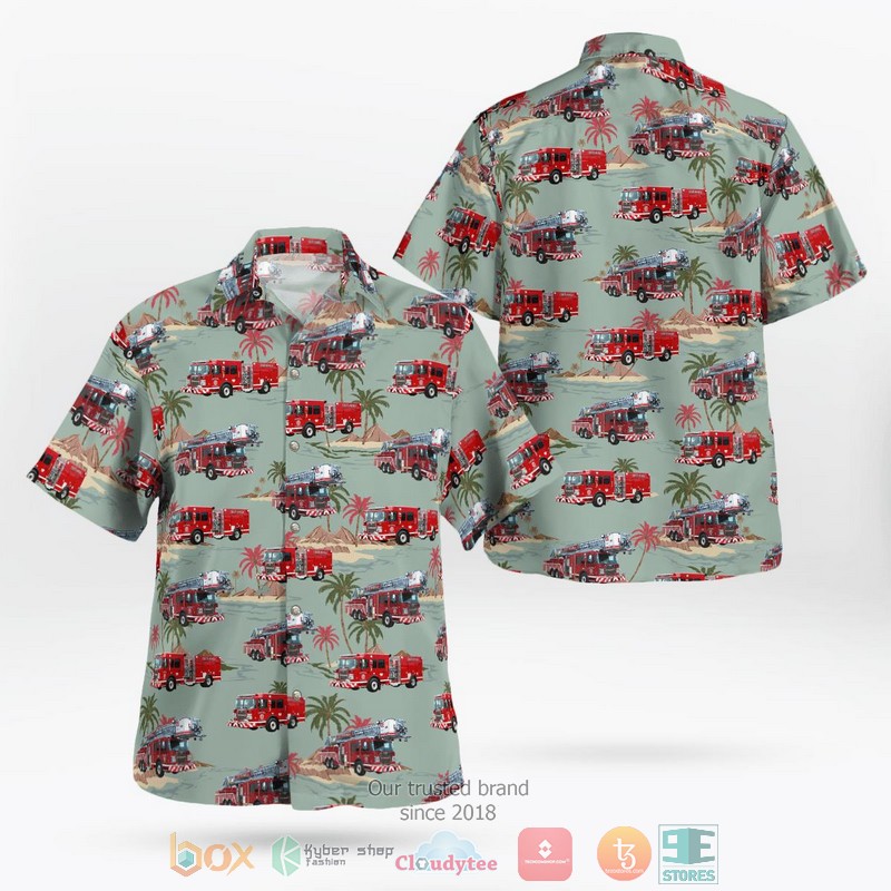 Chattanooga Tennessee Chattanooga Fire Department Hawaiian Shirt word1