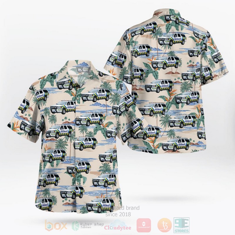 BEST Chestnut Ridge, New York, Rockland Paramedics Chevy Suburban 3D Aloha Shirt word3