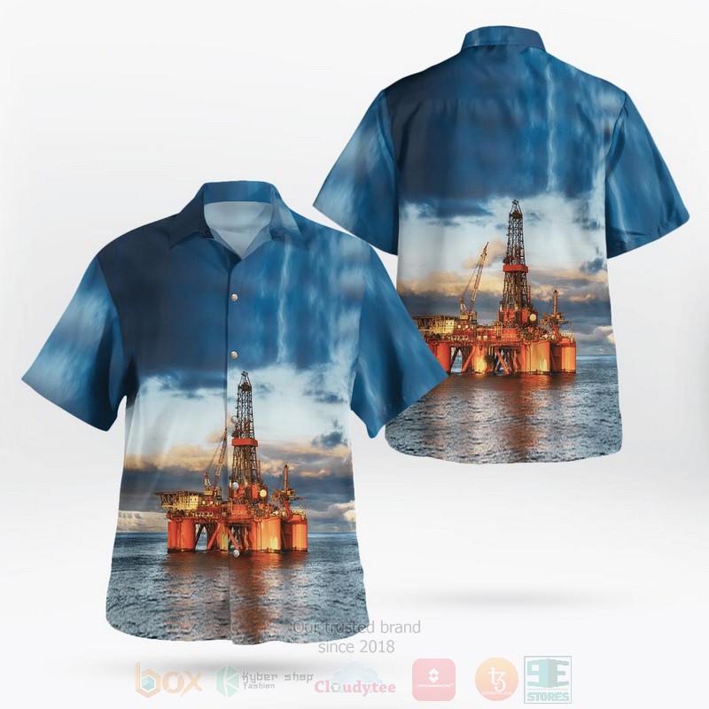 New Chevron Offshore Drilling Rig Hawaii Shirt Word3