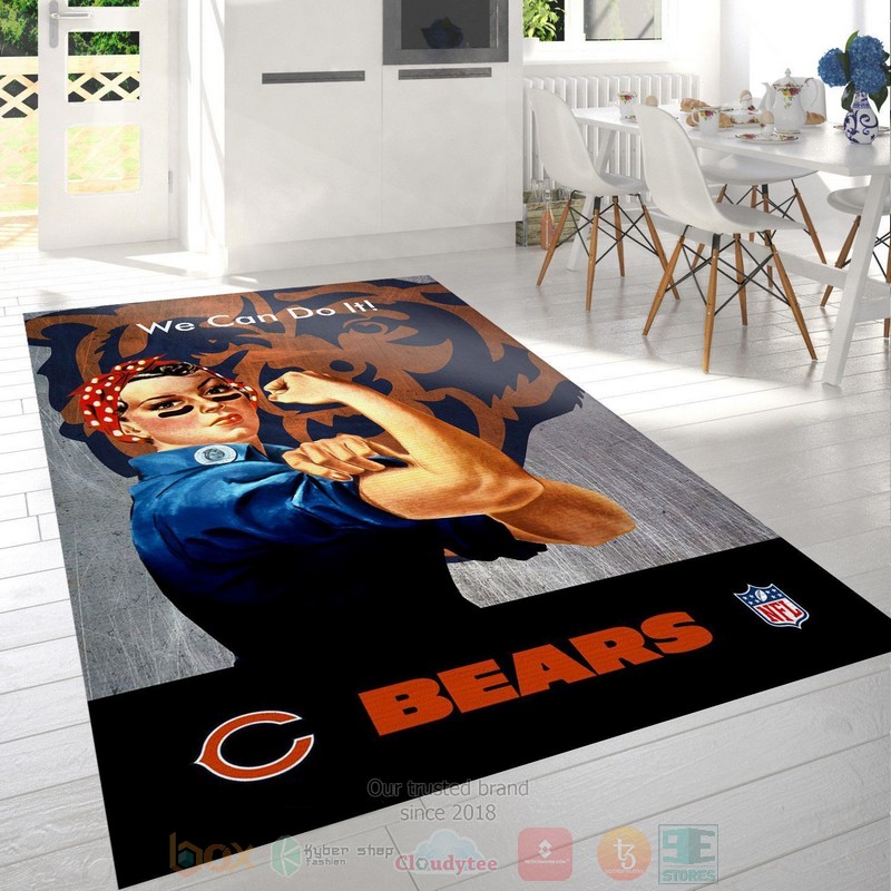 Chicago Bears NFL Team Logo Area Rugs