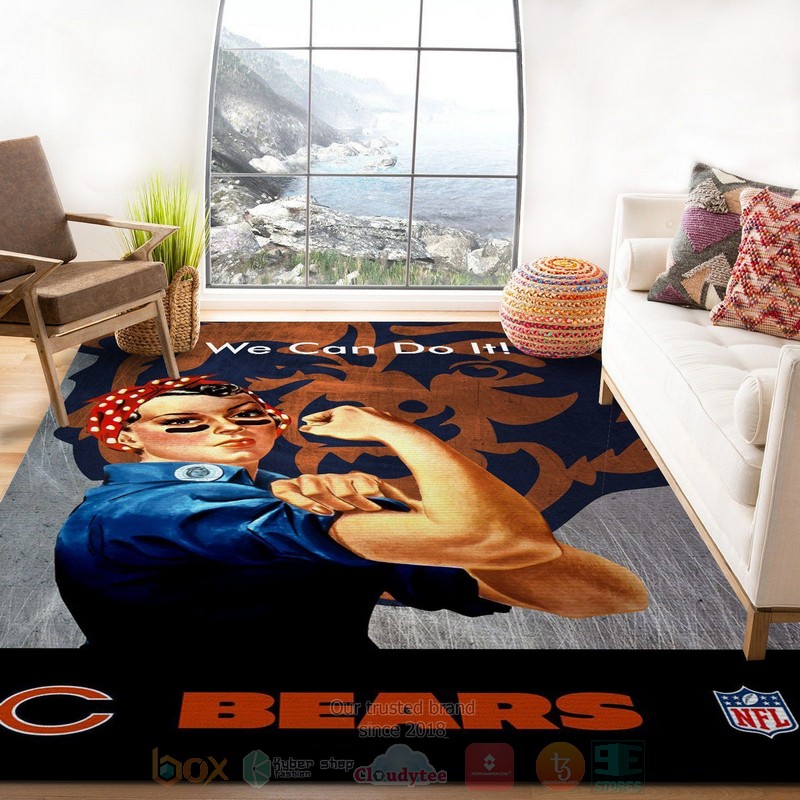 Chicago Bears NFL Team Logo Area Rugs 1