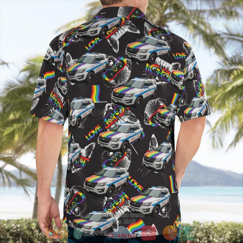 Chicago Illinois Chicago Police Department LGBT Car Hawaiian Shirt 2 Chicago Illinois Chicago Police Department LGBT Car Hawaiian Shirt word2