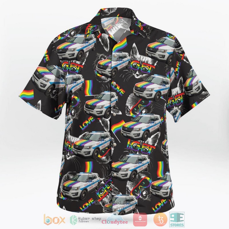 Chicago Illinois Chicago Police Department LGBT Car Hawaiian Shirt 3 Chicago Illinois Chicago Police Department LGBT Car Hawaiian Shirt word2