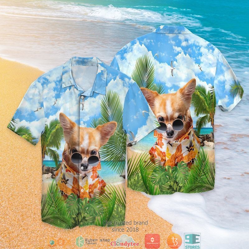 Chihuahua Beach Cool Short Sleeve Hawaiian Shirt