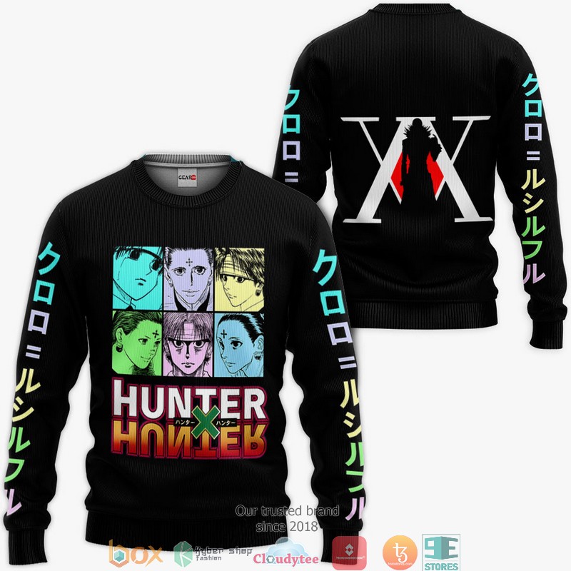 Chrollo Lucilfer HxH Anime Merch Black 3d Hoodie, Bomber jacket 2 Chrollo Lucilfer HxH Anime Merch Black 3d Hoodie Bomber jacket 1
