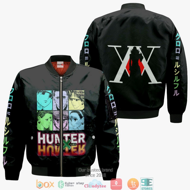 Chrollo Lucilfer HxH Anime Merch Black 3d Hoodie, Bomber jacket 4 Chrollo Lucilfer HxH Anime Merch Black 3d Hoodie Bomber jacket 1 2 3