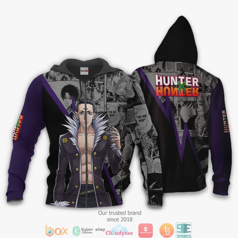 Chrollo Lucilfer HxH Anime Merch Manga 3d Hoodie Bomber jacket