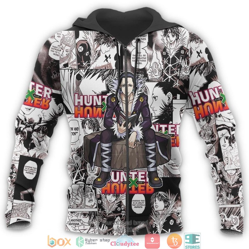 Chrollo Lucilfer HxH Anime s 3d Hoodie Bomber jacket 1 2 3 4 5 6