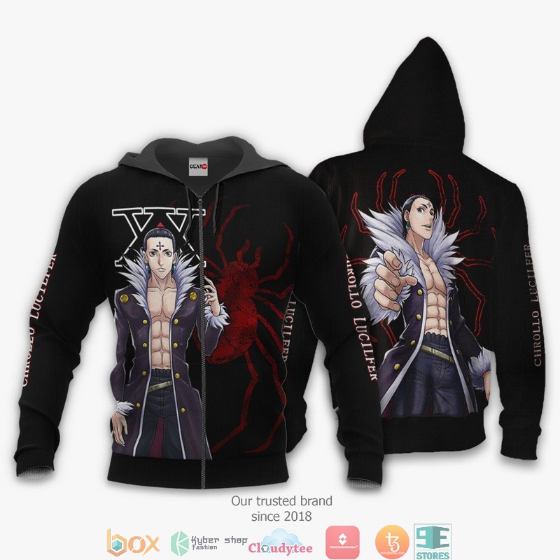 Chrollo Lucilfer Phantom Troupe Anime HxH Merch Black 3d Hoodie, Bomber jacket 12 Chrollo Lucilfer Phantom Troupe Anime HxH Merch Black 3d Hoodie Bomber jacket